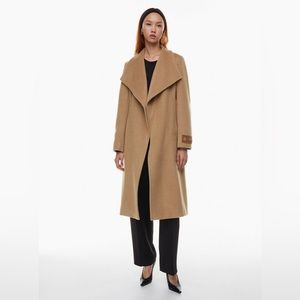 Aritzia Babaton Montage Wool Belted Cocoa Sand Coat